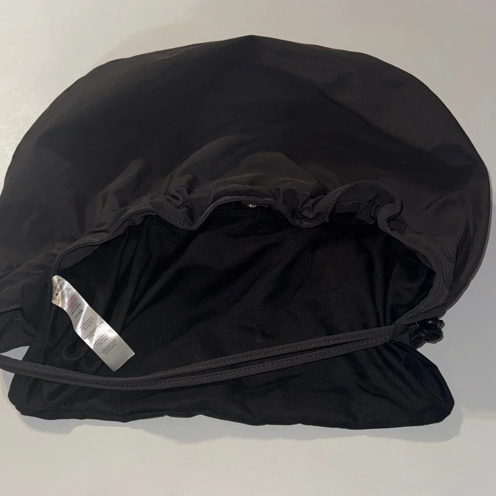 Charcoal BooHoo‎ Drawstring Adjustable Slouchy Shoulder Bag